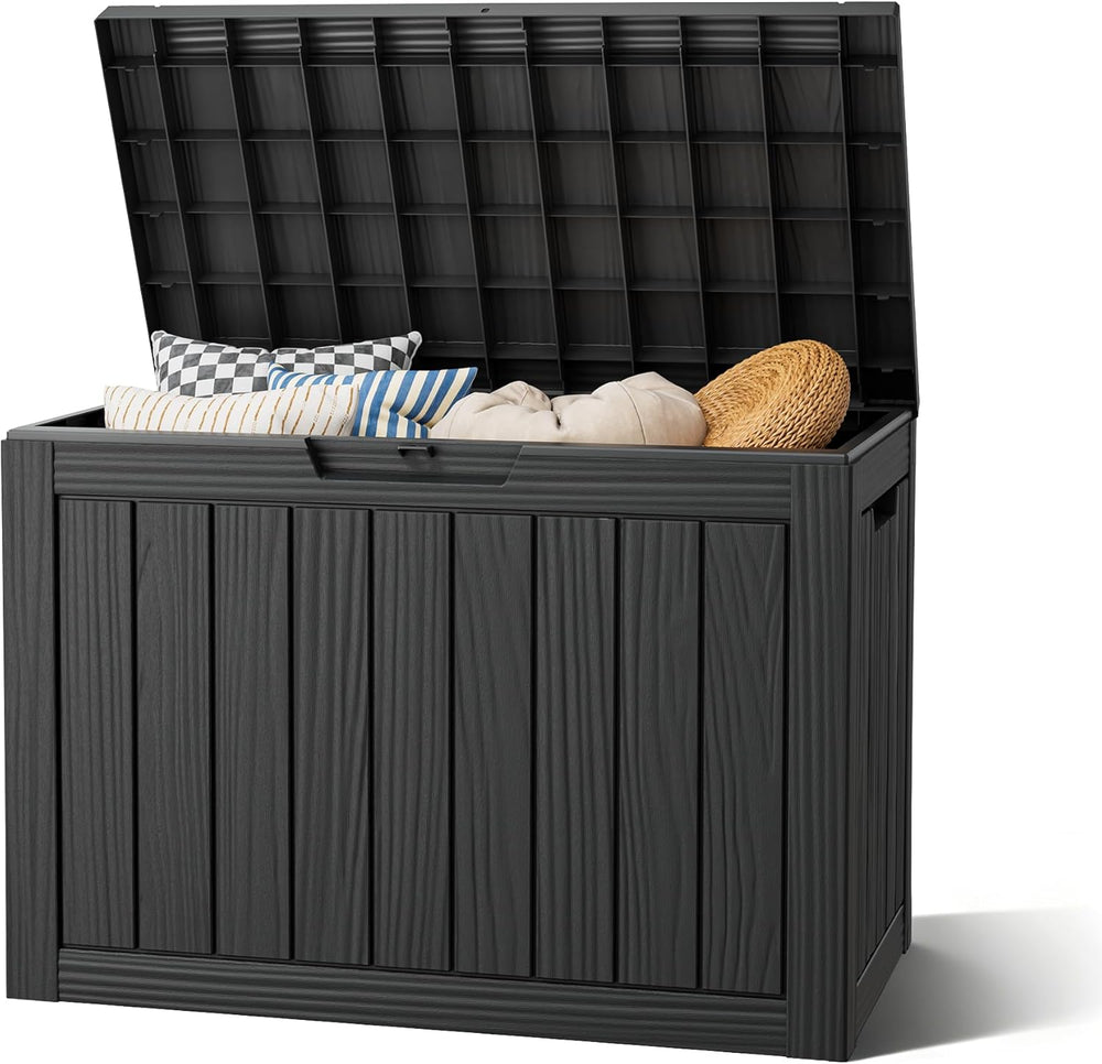 Outdoor Deck Storage Box,Resin Deck Boxes Indoor and outdoor, Waterproof Stor...