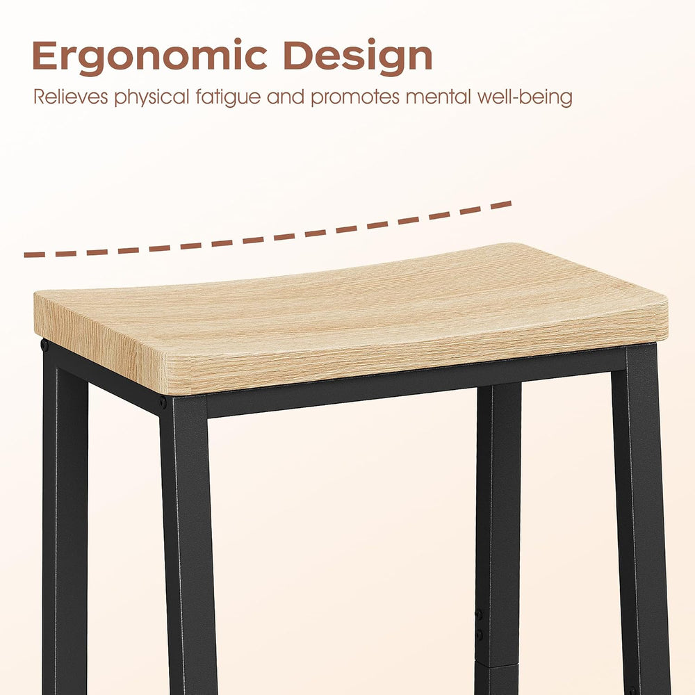 Homeiju Bar Stools, Counter Height Bar Stools Set of 2, 23.6 Inch Saddle Stoo...