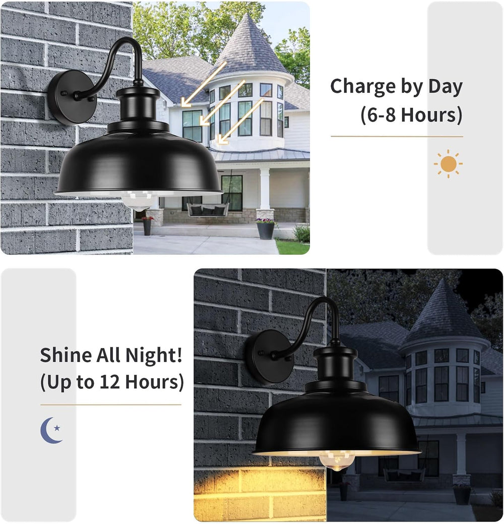 Solar Barn Lights for Outside, Outdoor Wall Lights Solar Powered, Farmhouse E...