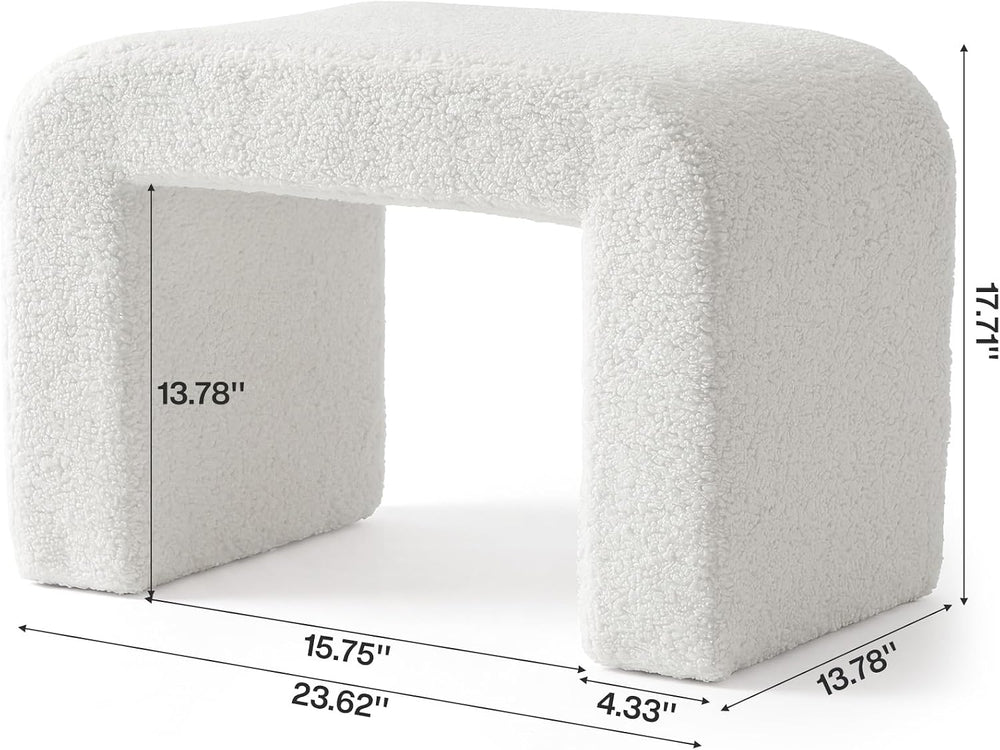 Tribesigns Vanity Stool Chair, Large Foot Stool Ottoman, Modern Foot Rest for...