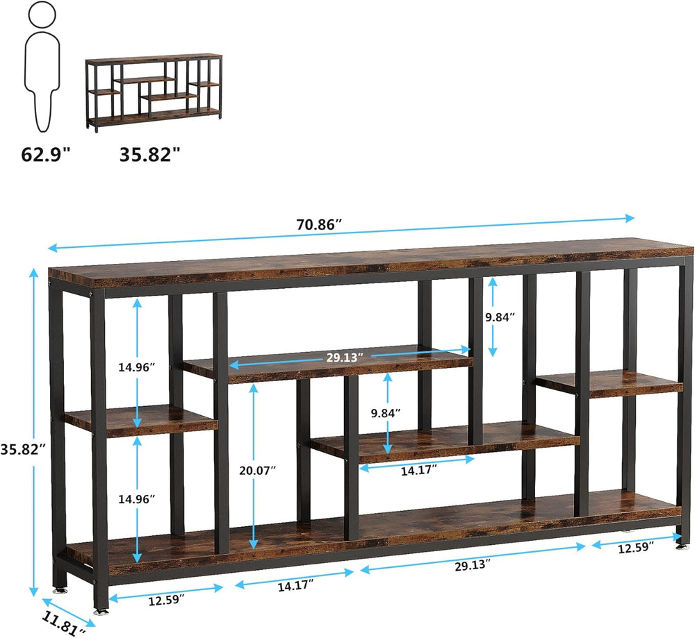 Tribesigns Console Sofa Table, 70.9 inch Extra Long Table Behind Couch with S...
