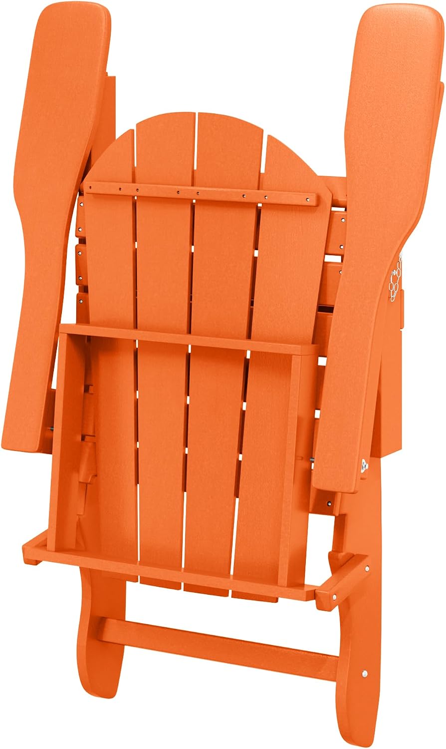 WO Home Furniture Laguna Folding Adirondack Chair, HDPE Patio Chair, All Weat...