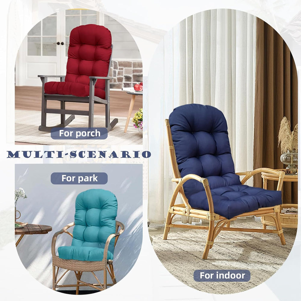 Outdoor Adirondack Chair Cushions Waterproof Floral Large Rocking Chair Cushi...
