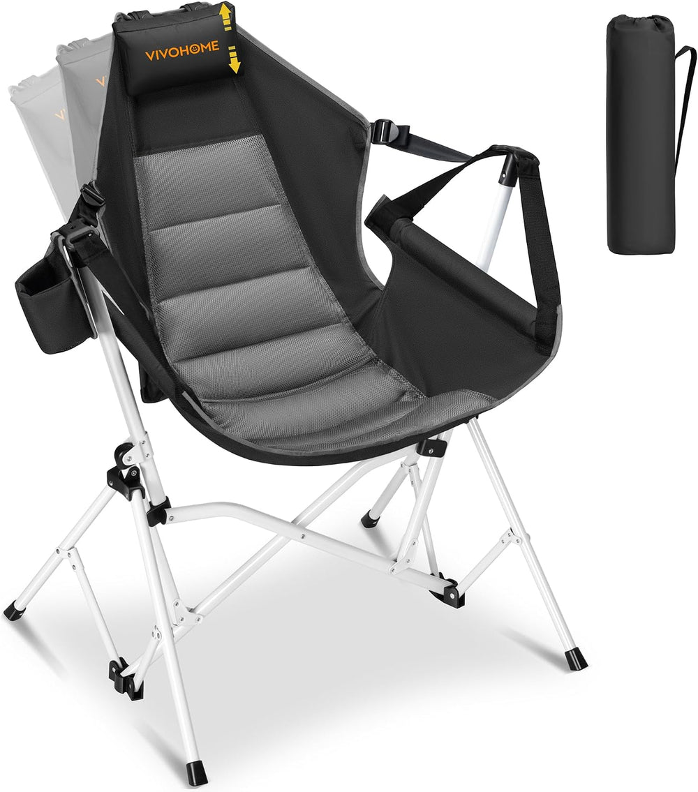 VIVOHOME Reclining Hammock Camping Chair, Portable Rocker Chair for Outdoor