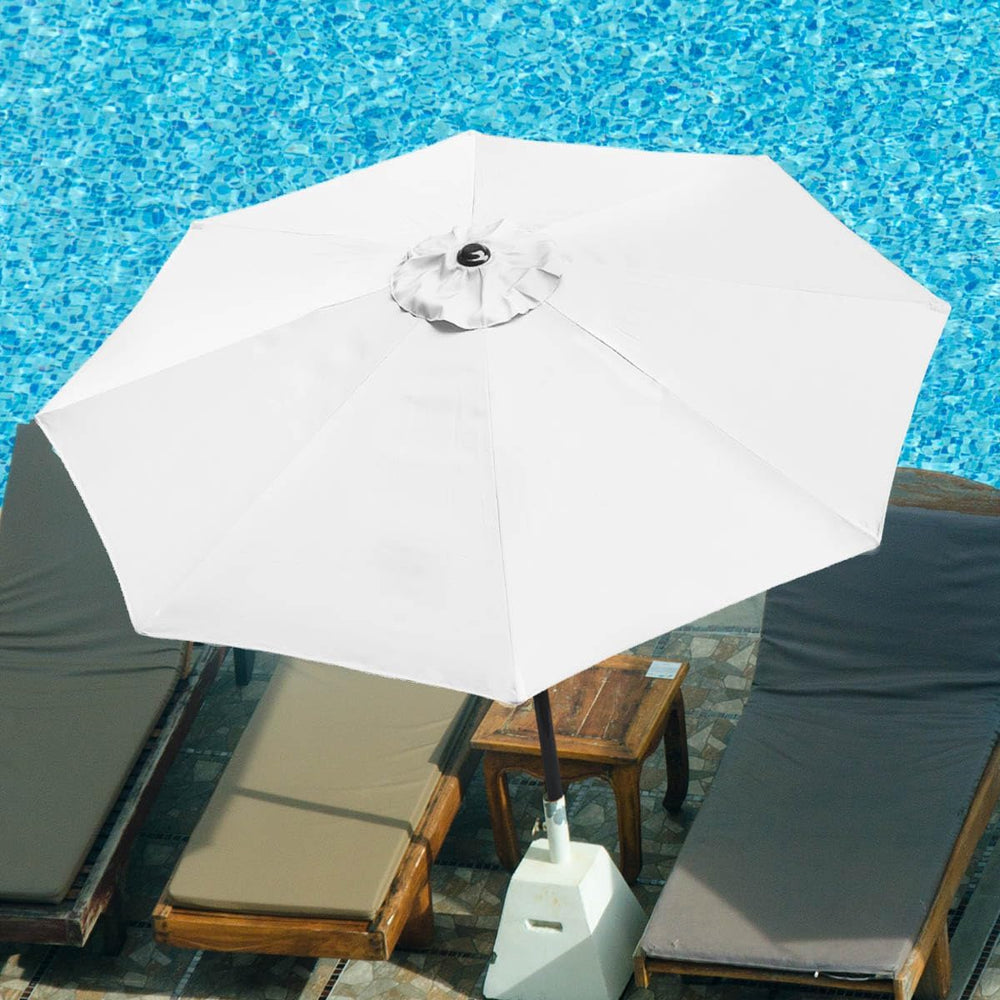 ontheway 11FT Patio Umbrella Enhanced Replacement Canopy Market Table 8 Ribs ...