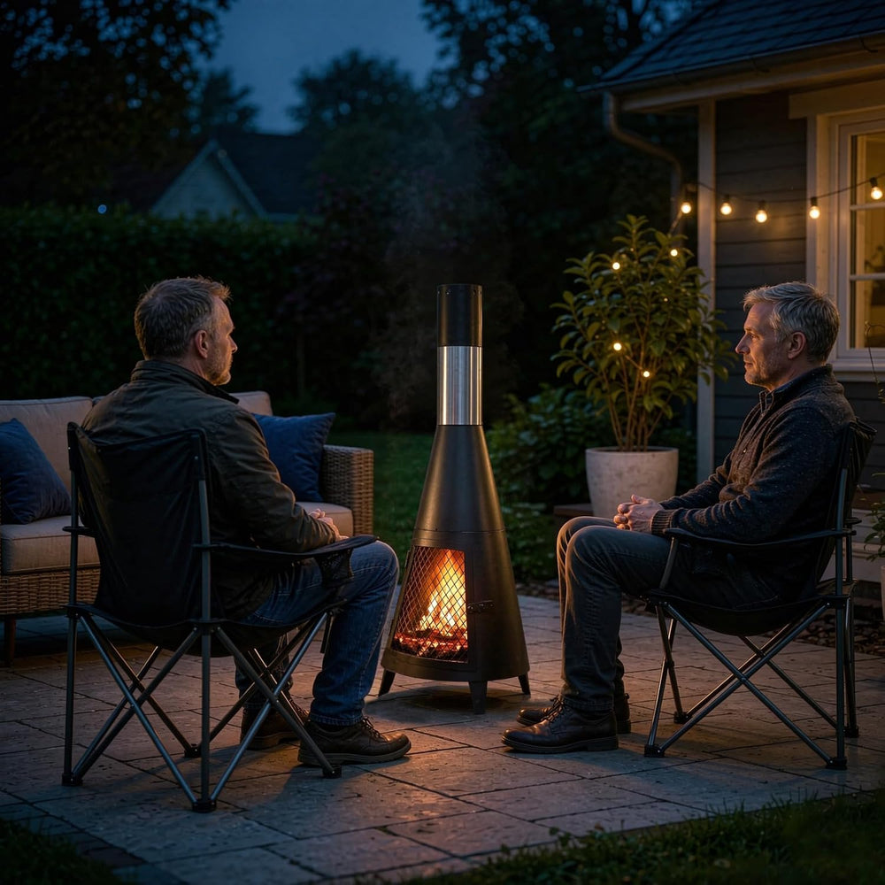 BDL Outdoor Chiminea Fireplace Wood Burning Fire Pit for Patio