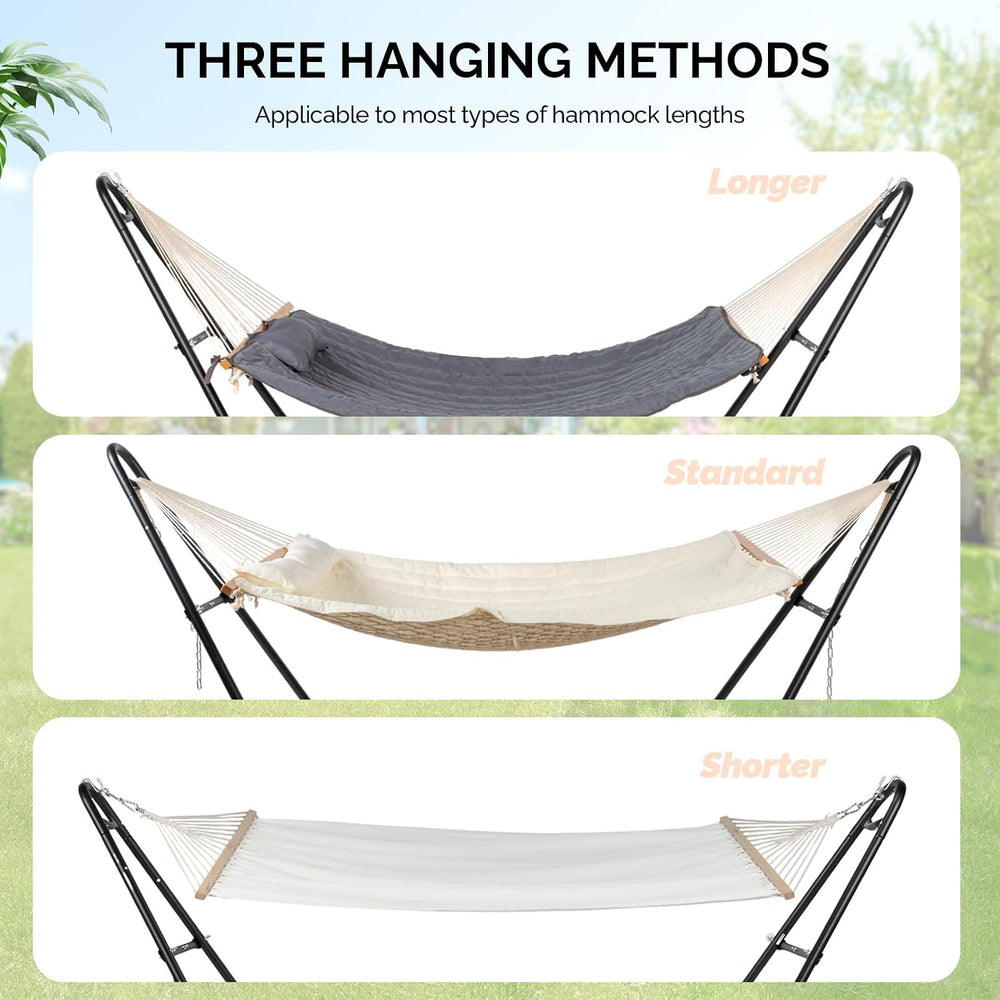 ONCLOUD Double Hammock Stand for Outside, Heavy Duty Hammock Frame for Backya...