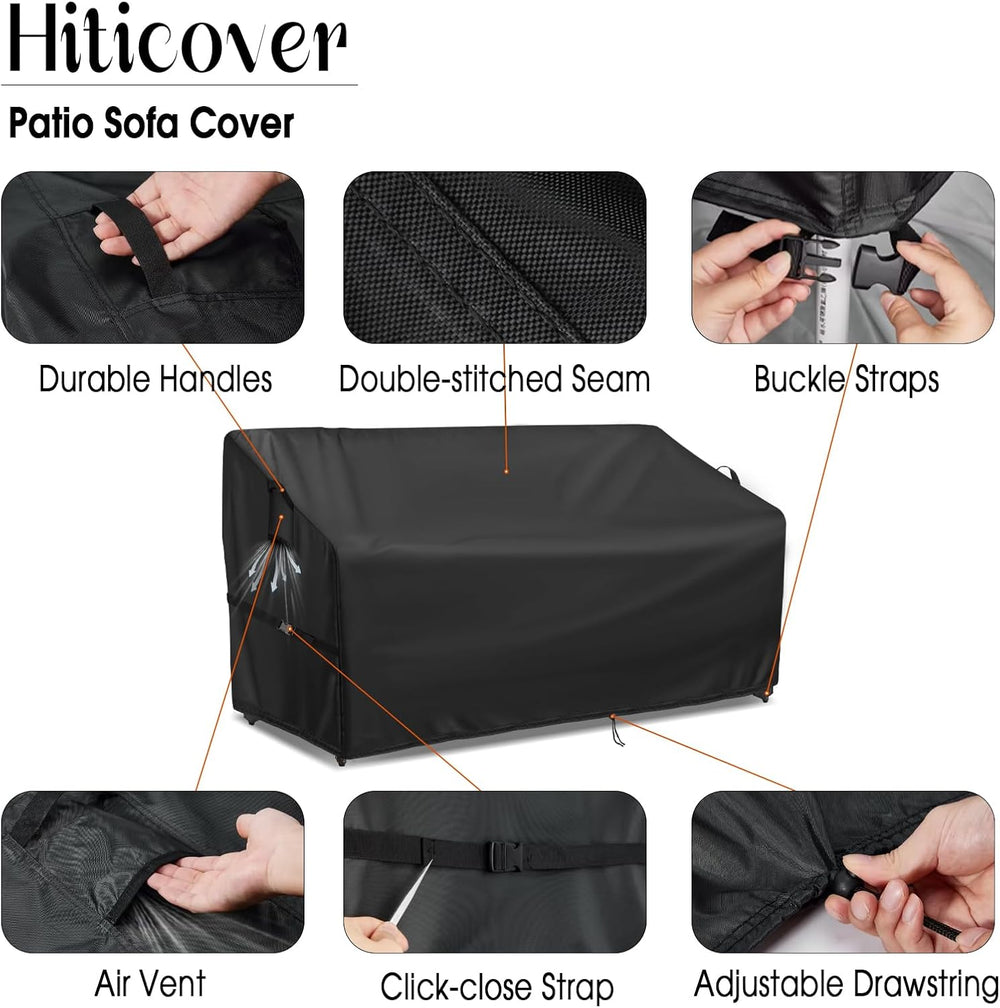 50" Outdoor Patio Loveseat Sofa Cover, 50" W x 30" D x 30" H