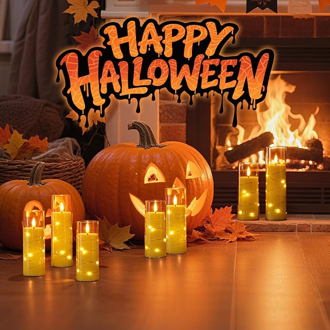 Raycare Flameless Candle with Remote Timer – 9 Flickering Acrylic Battery Ope...