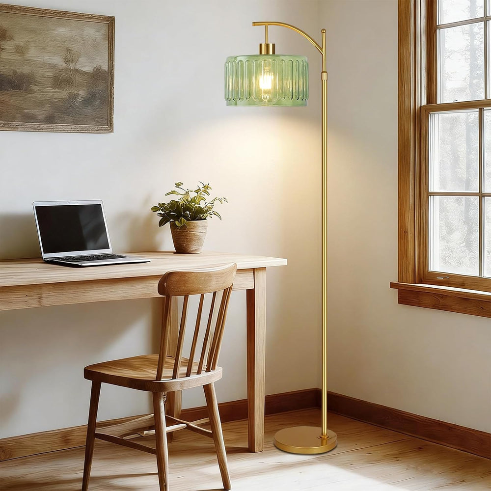 QIYIZM Floor Lamp for Living Room,Bedroom,Gold Dimmable Standing Lamp with Re...