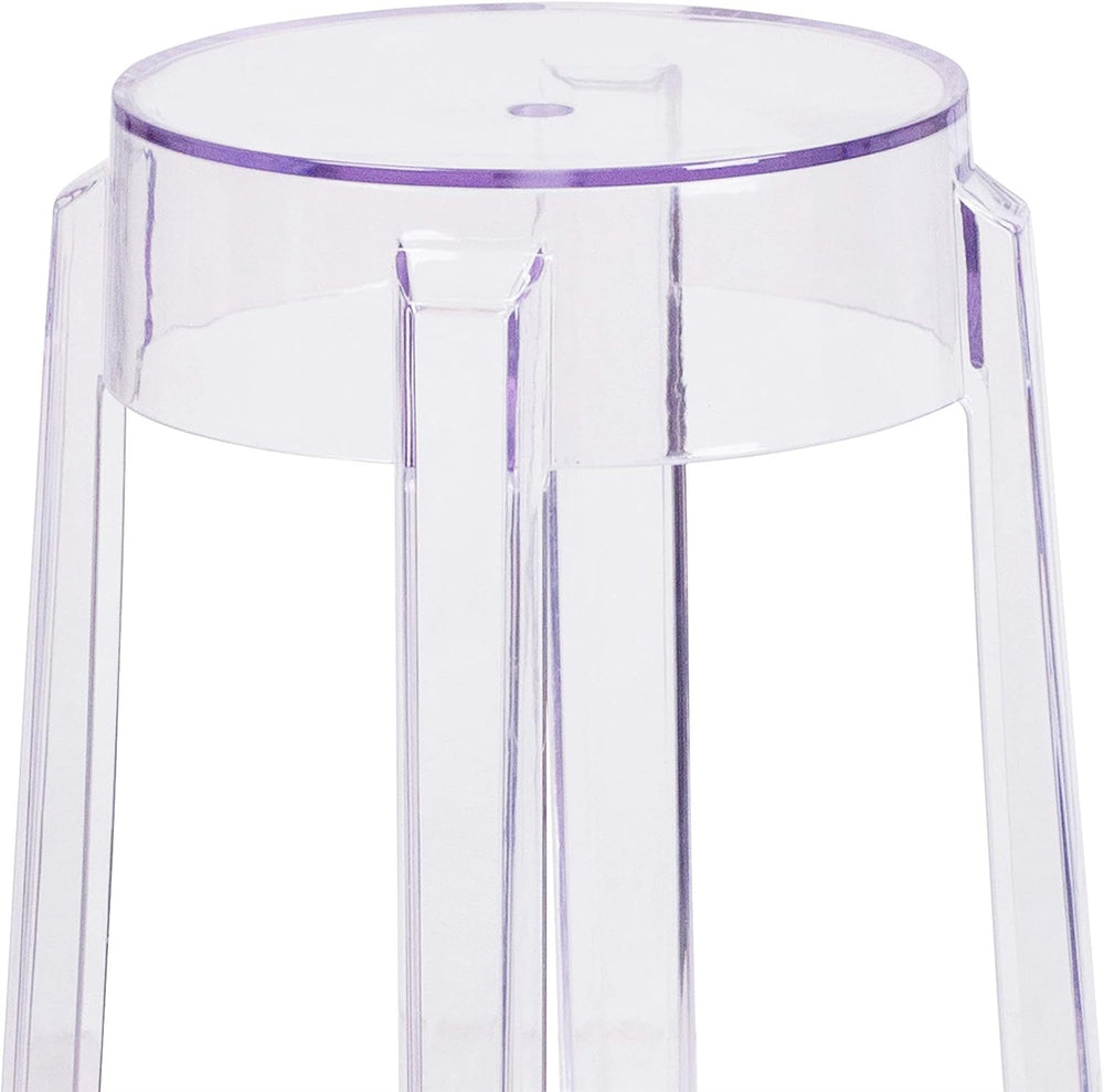 Flash Furniture Laney 25.75" Indoor/Outdoor Counter Height Transparent D...