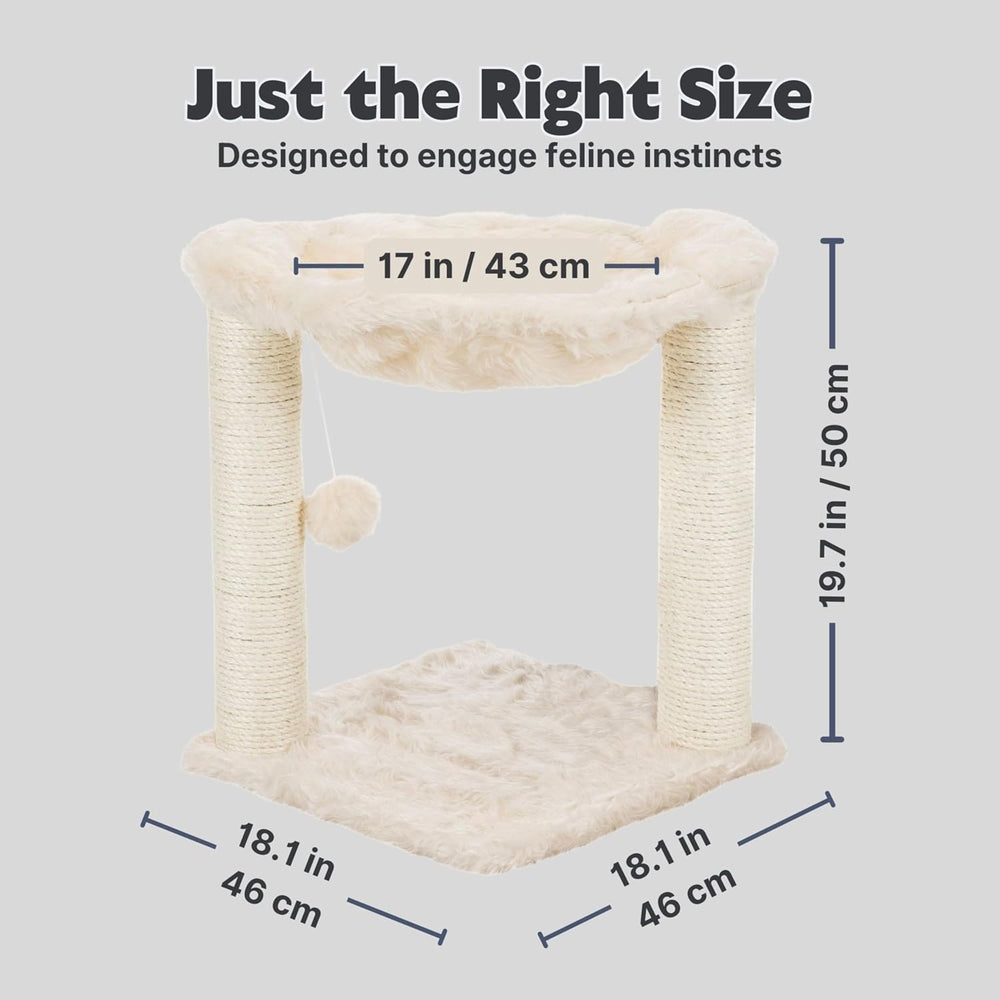 TRIXIE Baza XXL 19.7-in Cat Tree with Hammock, Cream