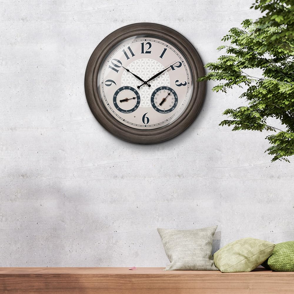 Presentime 18 Inch Illuminated Outdoor Clock