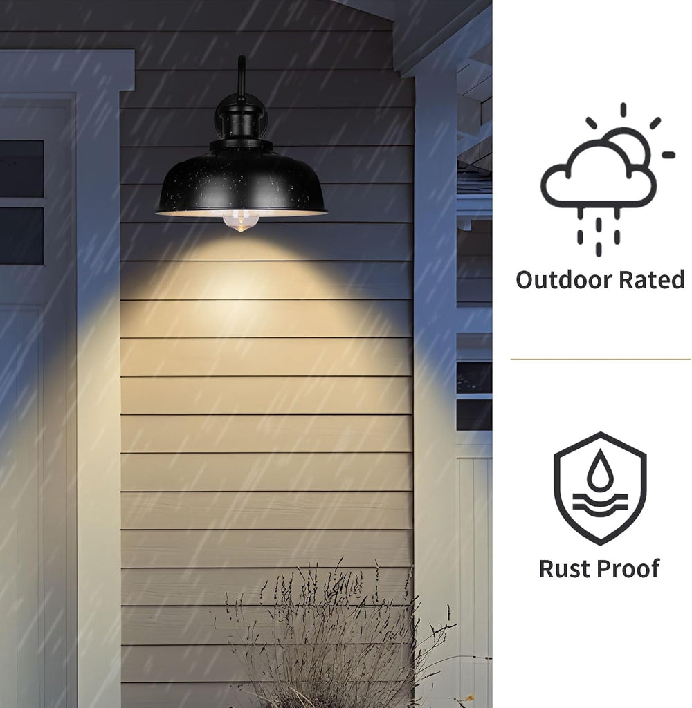Solar Barn Light for Outside, Dusk to Dawn Outdoor Wall Lights Solar Powered,...