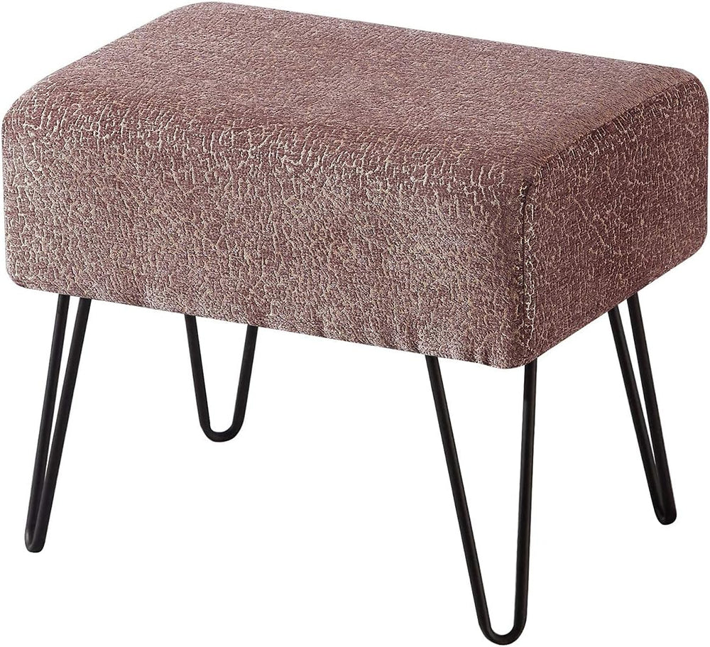 Home Soft Things Jacquard Chenille Ottoman, 19" x 13" x 17" H,...