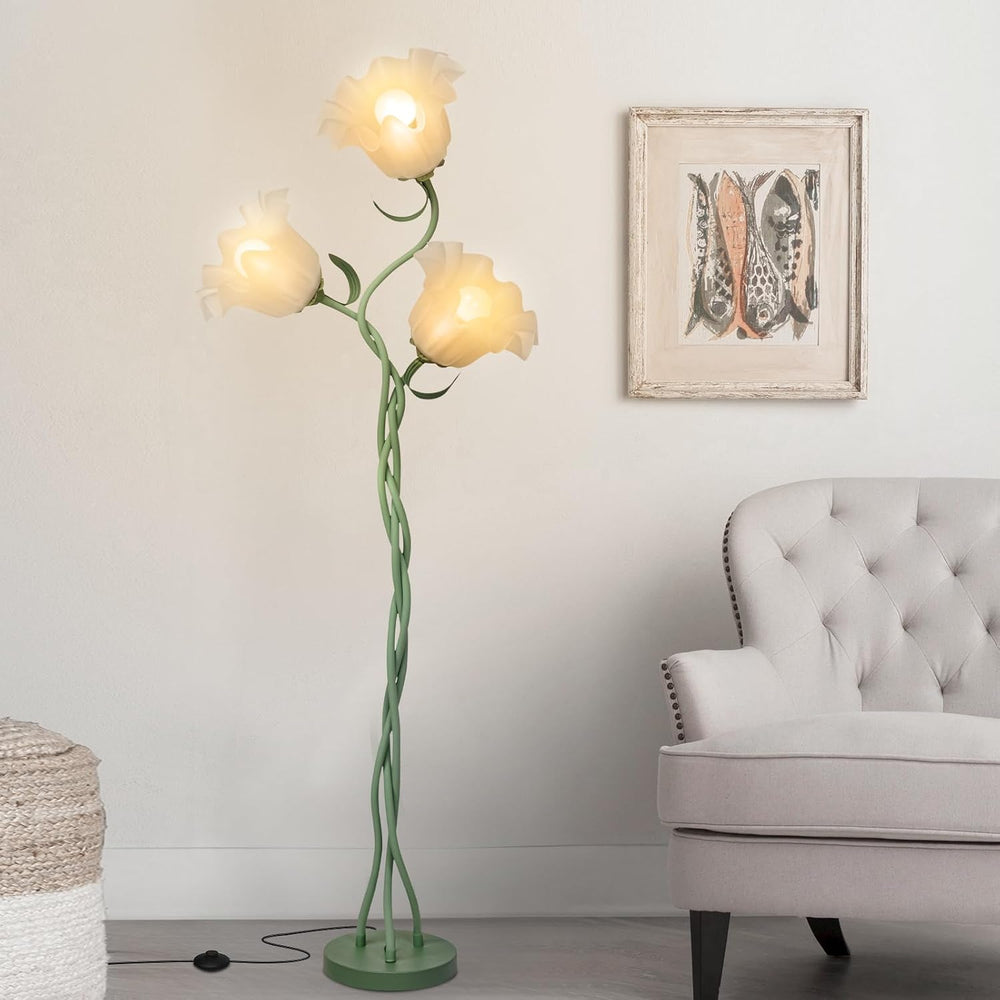 Flower Floor Lamp for Living Room, Tall Flower Reading lamp with Flexible Nec...