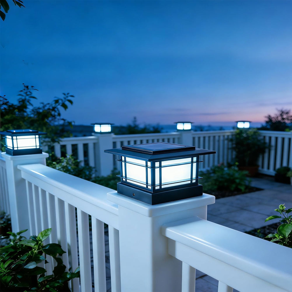 Dynaming 4x4 Solar Post Cap Lights Outdoor with 2 Color Modes, 12 Pack Fence ...