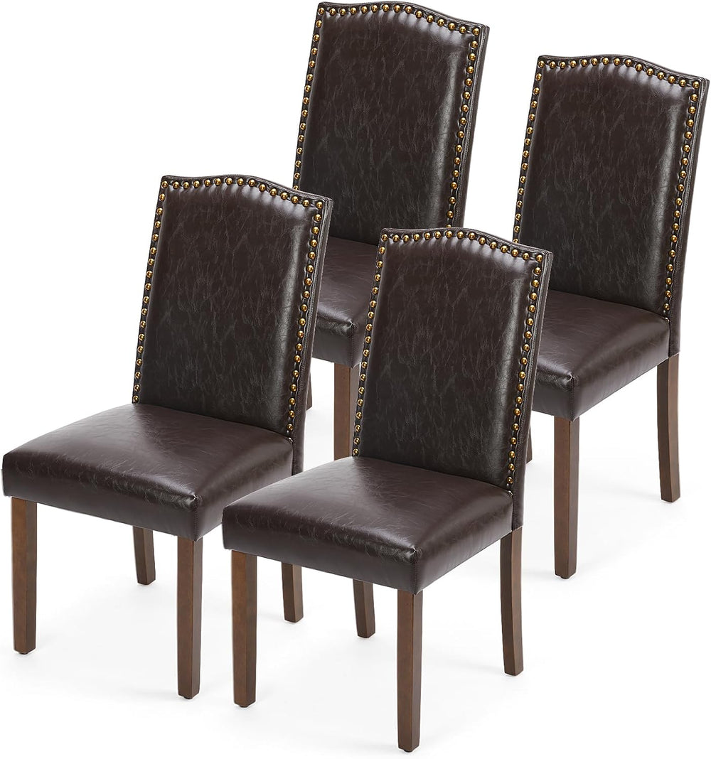 DUMOS Dining Chairs Set of 4, Modern PU Leather Kitchen Table Chairs