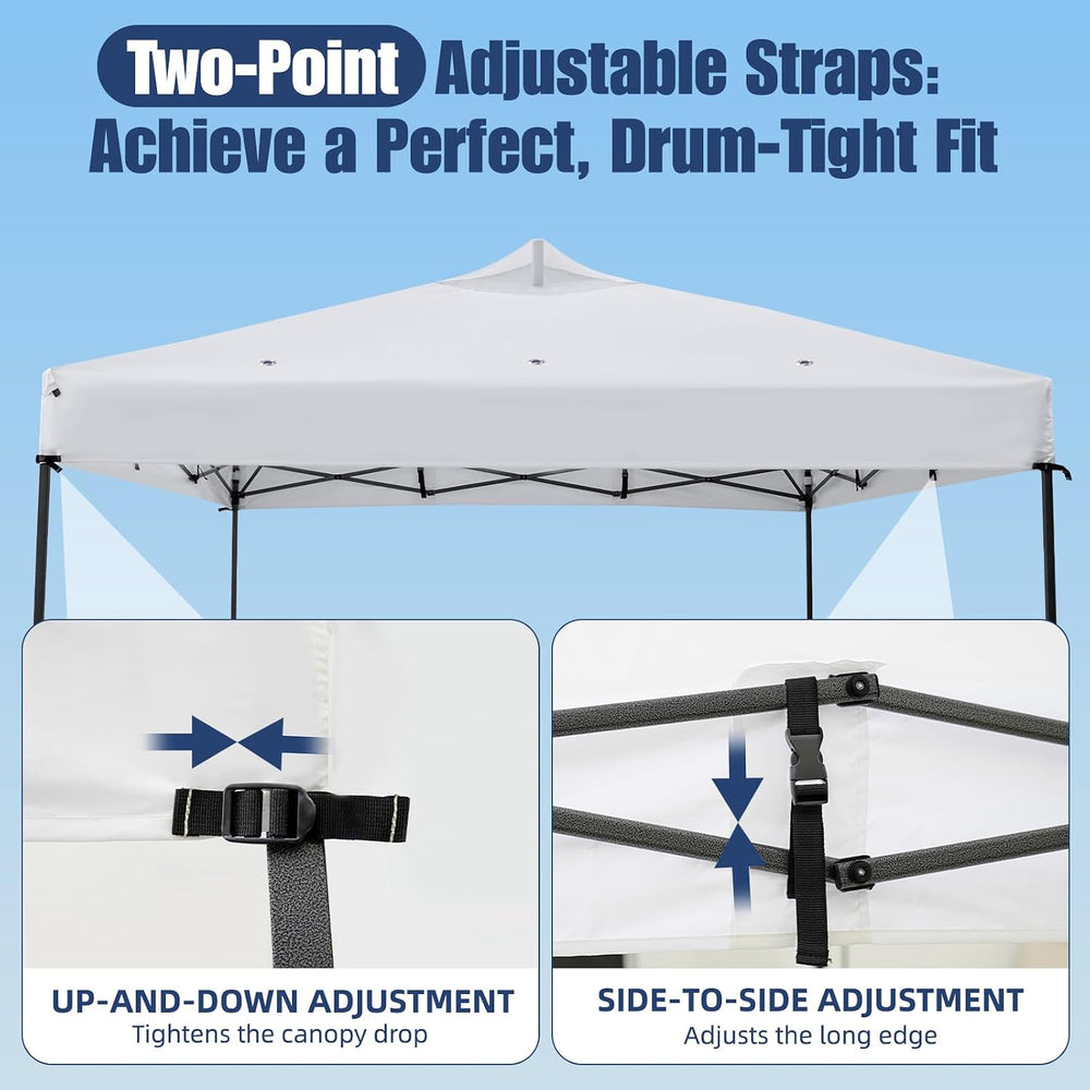 10x10 Canopy Replacement Top, Heavy Duty Pop Up Cover Air Vent (Top Only)