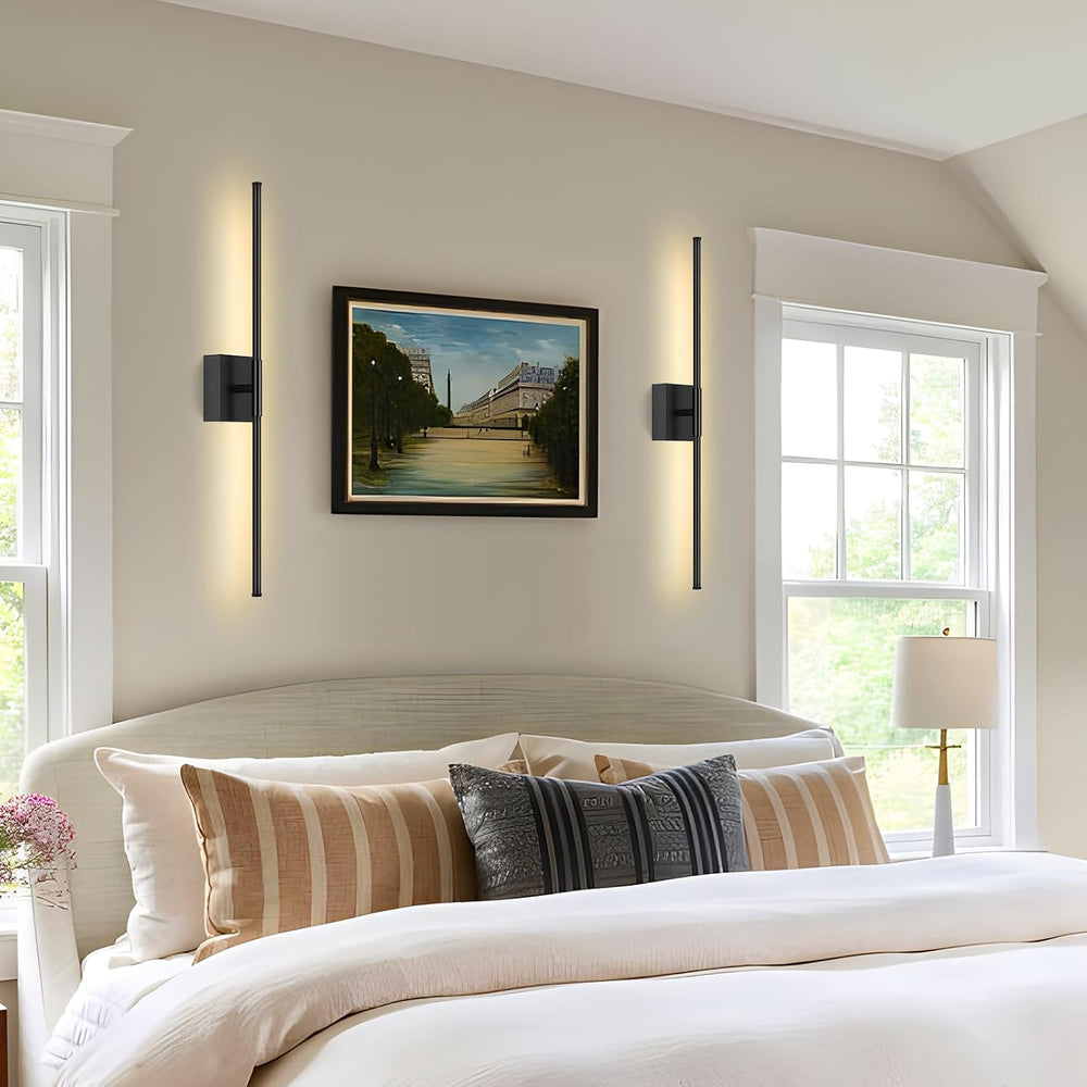 Battery Operated Wall Sconce Set of Two with Remote Control, 3000K-6000K Dimm...