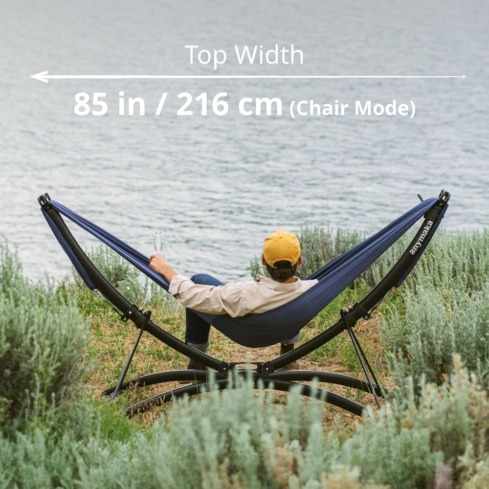 anymaka Set Up in 3 Seconds Adjustable Portable Aluminum Alloy Hammock Stand ...
