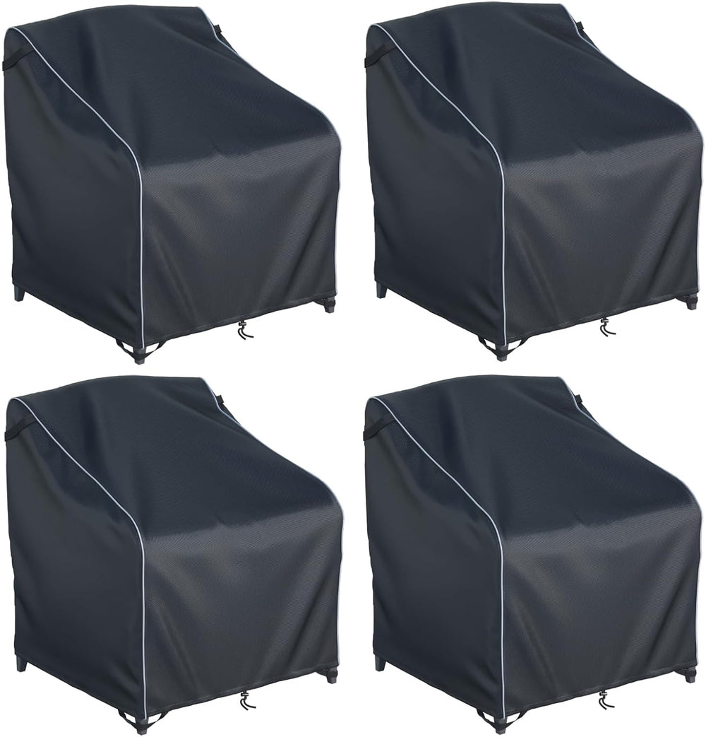 JINLI Waterproof Patio Adirondack Chair Cover 4-piece Set, Lawn/Garden Outdoo...