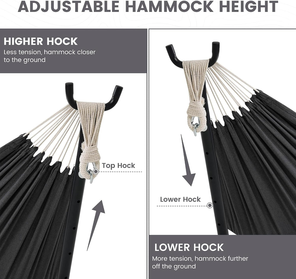 Lazy Daze Portable Hammock with Stand, Free Standing Hammocks for Indoor Outd...