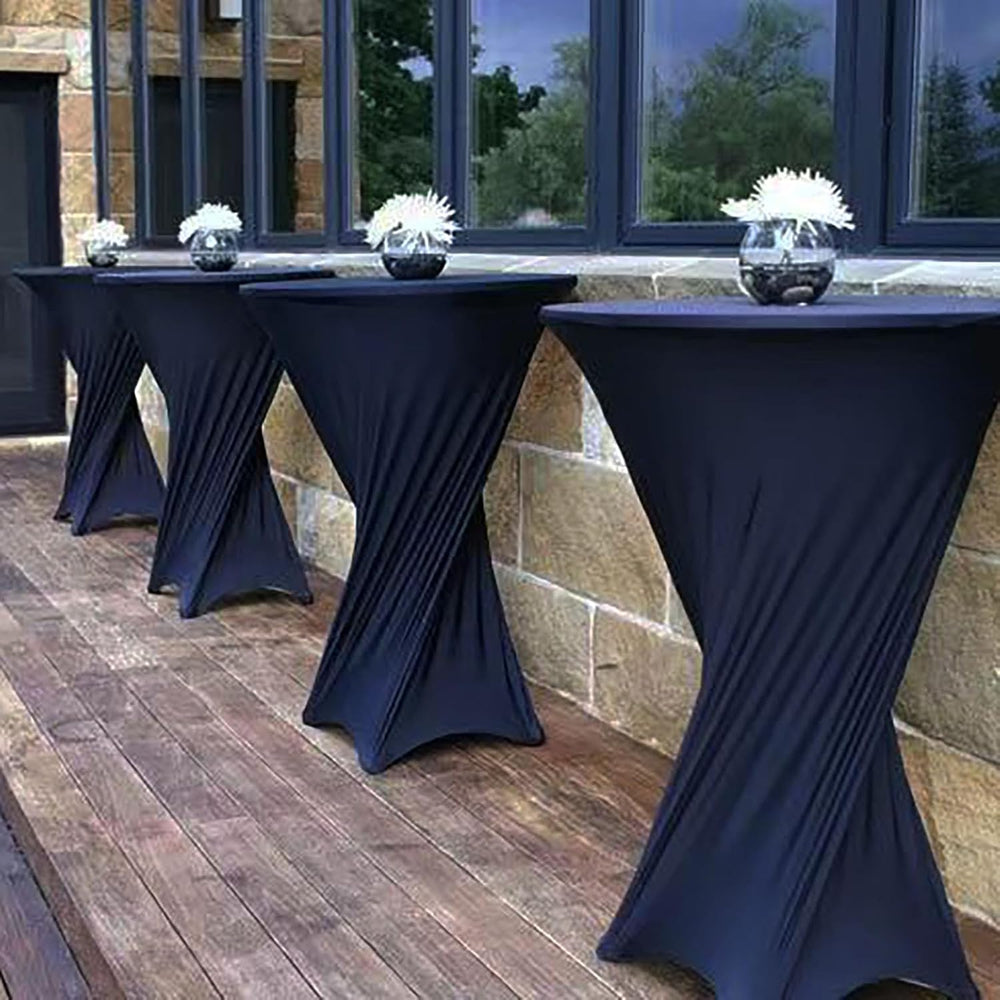 4Pack Navy Blue Cocktail Table Covers 32x43Inch Cocktail Table Tablecloth