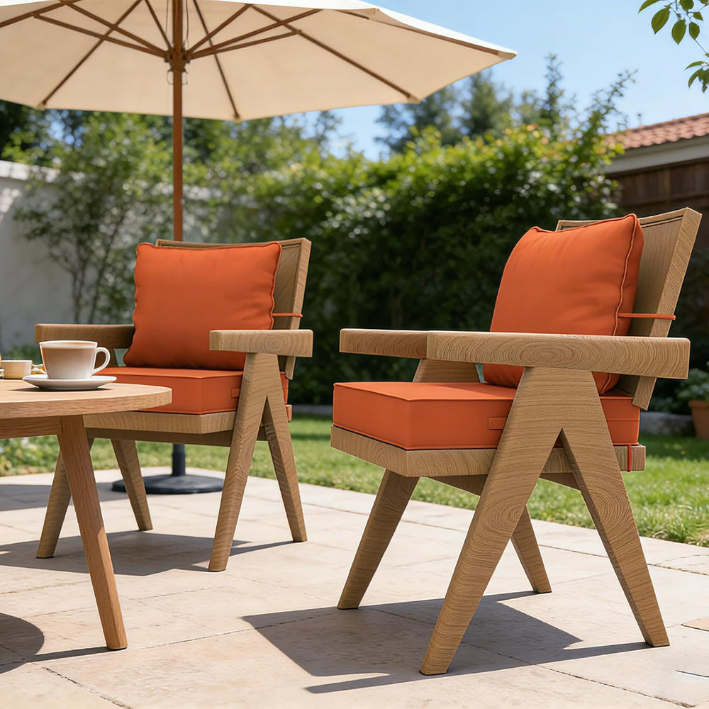 22x24“ Outdoor Deep Seat Cushions Set of 2, Patio Replacement Foam Cushions f...