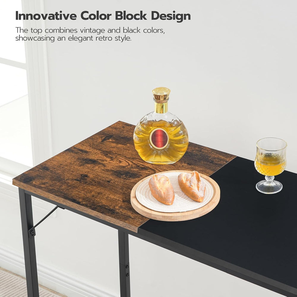 HOOBRO Bar Table, 47.1" Rectangular Pub Table, Tall Counter Height, Long...