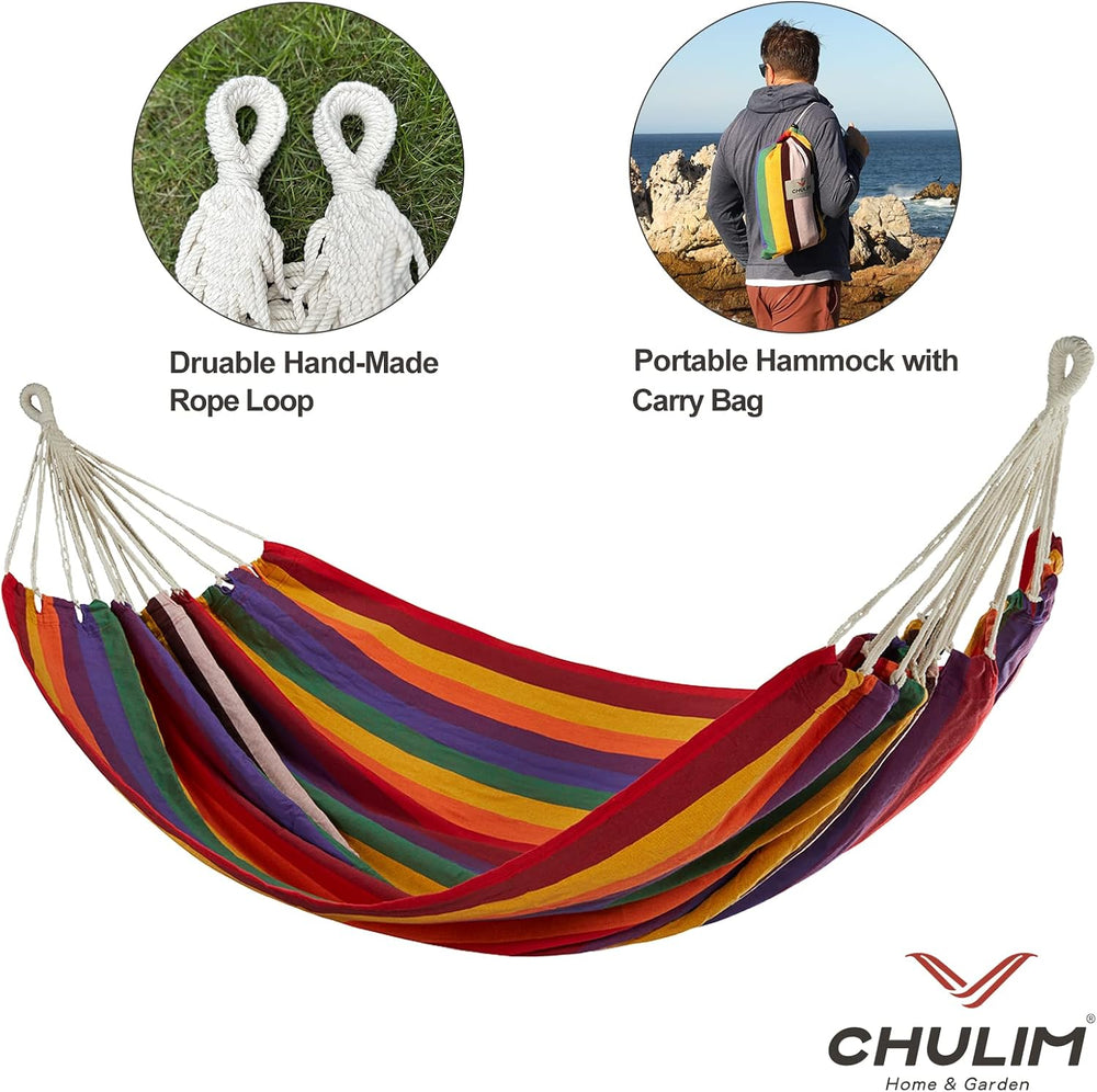Brazilian Double Hammock with Tree Straps, Extra Large, 450 lbs Capacity