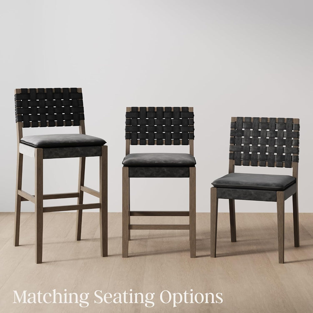 Nathan James Cohen 19 in. Wood Dining Chair, Mid-Century Modern Upholstered S...