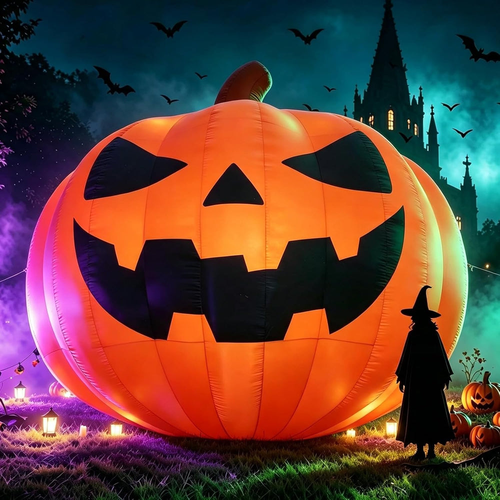 20FT Giant Inflatable Pumpkin Lighted Outdoor Halloween Decor