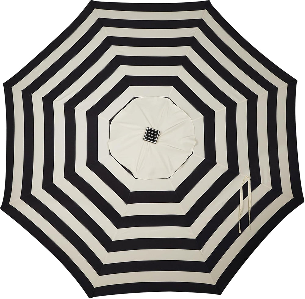 Blissun 9 ft Solar Umbrella, Patio Umbrella with 32 LED Lights, Table Market ...