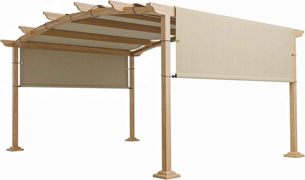 TANG 8'x12' Pergola Shade Cover Replacement Canopy for Patio Deck Sun...