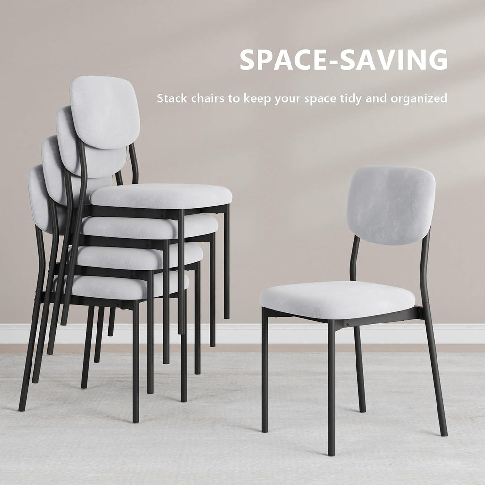 Einhomn Upholstered Dining Chairs Set, Modern Stackable Dining Room Chairs wi...