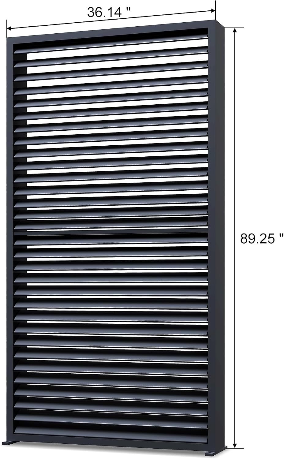 PURPLE LEAF Louvered Pergola Accessory 94AS Aluminum Louver Grille for Optima...