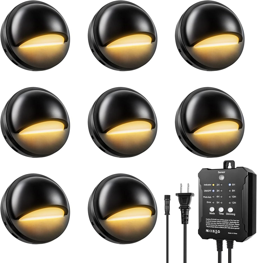 Low Voltage LED Deck Lights Kit with Transformer Timer and Photocell Sensor, ...