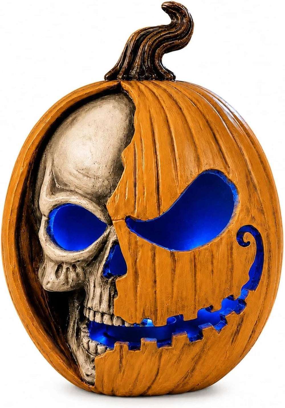 Led Light Up Jack O Lantern, Pumpkin Skull Halloween Decorations for Home