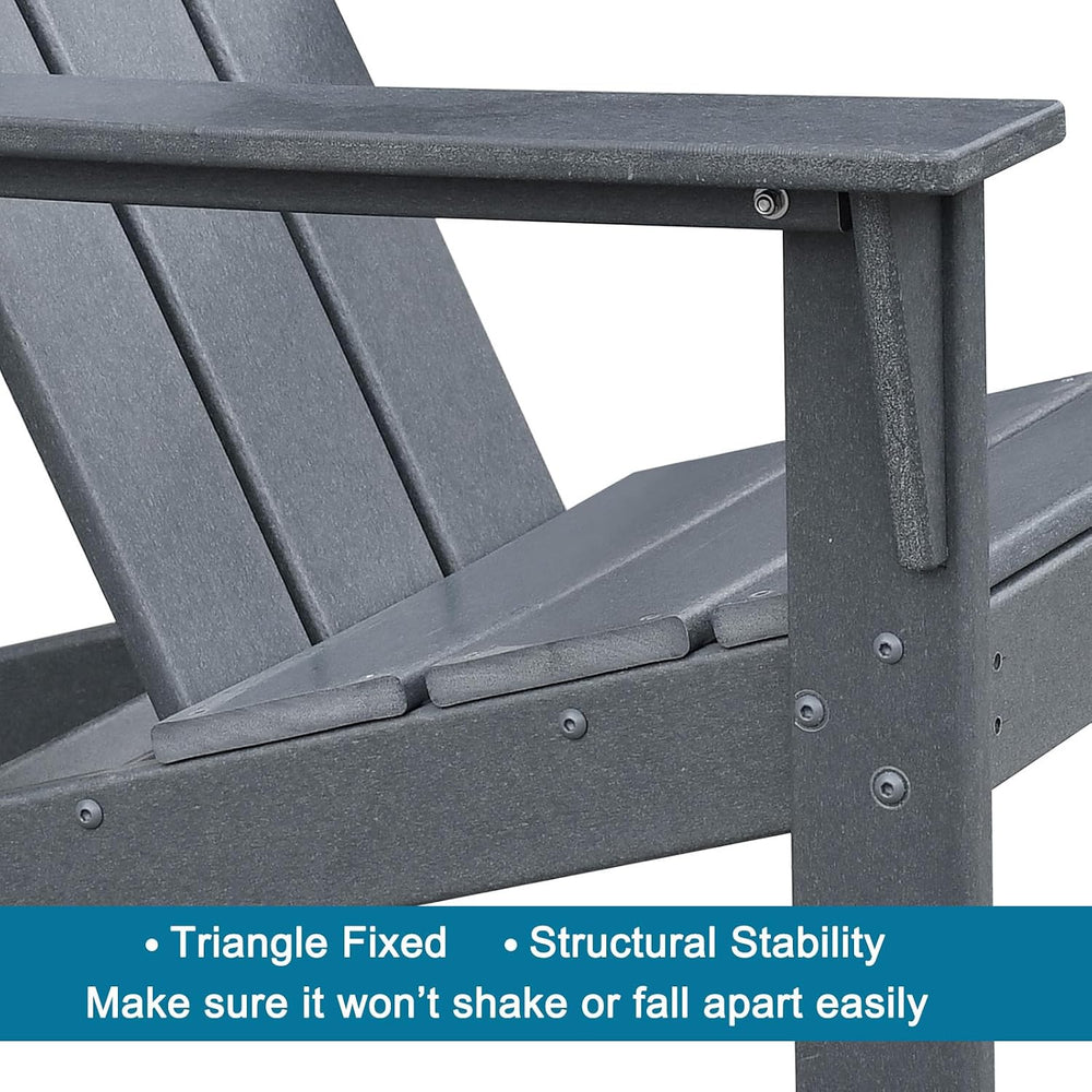 Skypatio Adirondack Chairs Set of 4, All-Weather Patio Fire Pit Chairs High-D...