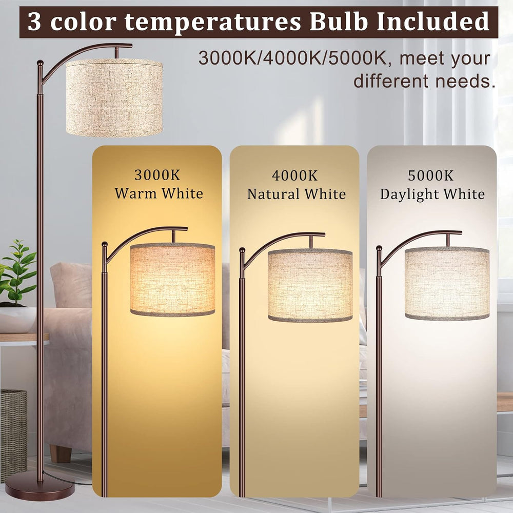 Floor Lamp for Living Room, LED Standing Lamp Tall Industrial Floor Lamp Read...