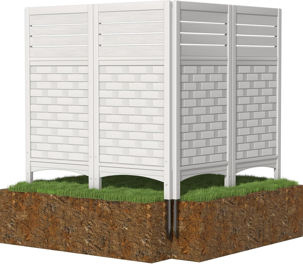 ADDOK Outdoor Privacy Screen, 45" H x 22" W Air Conditioner Fence, ...
