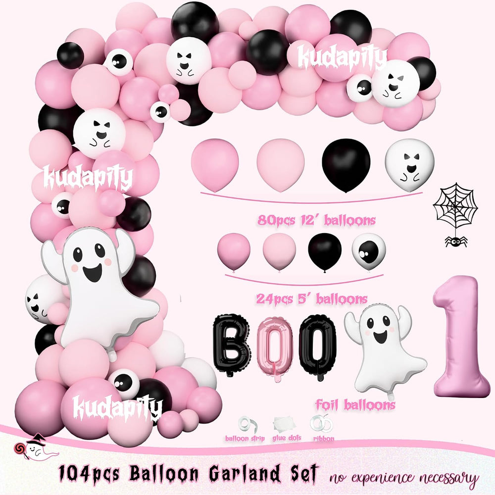 Halloween 1st Birthday Party Decorations,Spooky One Birthday Supplies Decor (...