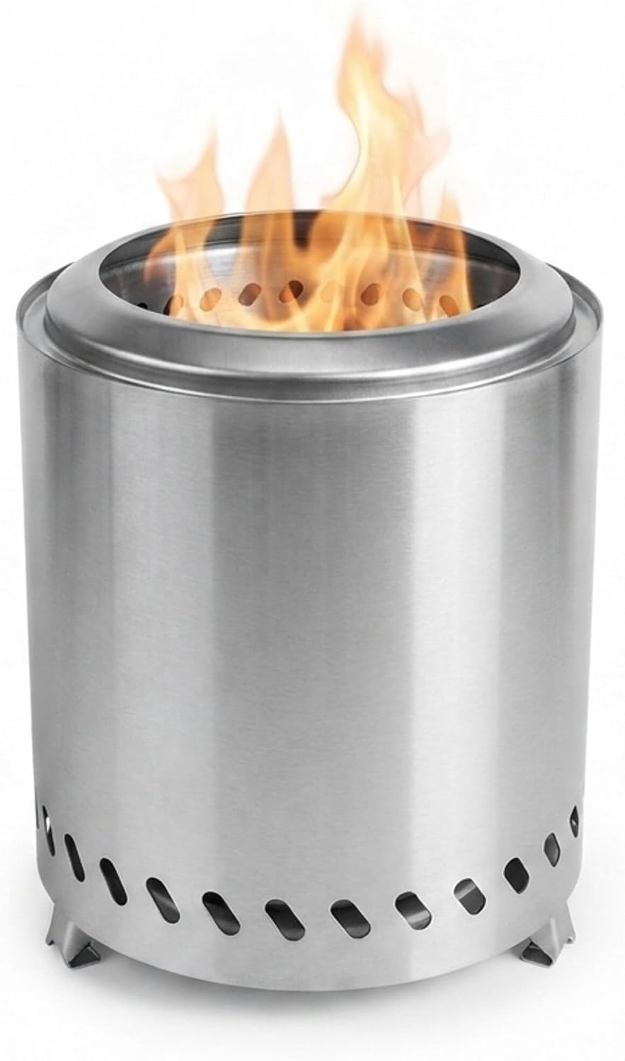 Relaxdays Smokeless Tabletop Fireplace, Stainless Steel, 25 x 22.5 x 22.5 cm,...