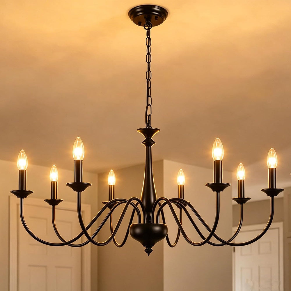 Farmhouse Chandeliers for Dining Room Light Fixture Black Chandelier