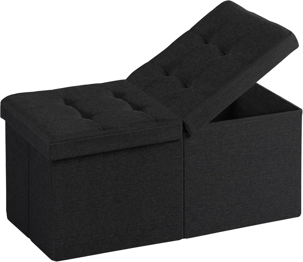 30-INCH Ottoman with Storage, Footrest Storage Bench, End of Bed Bench Coffee...