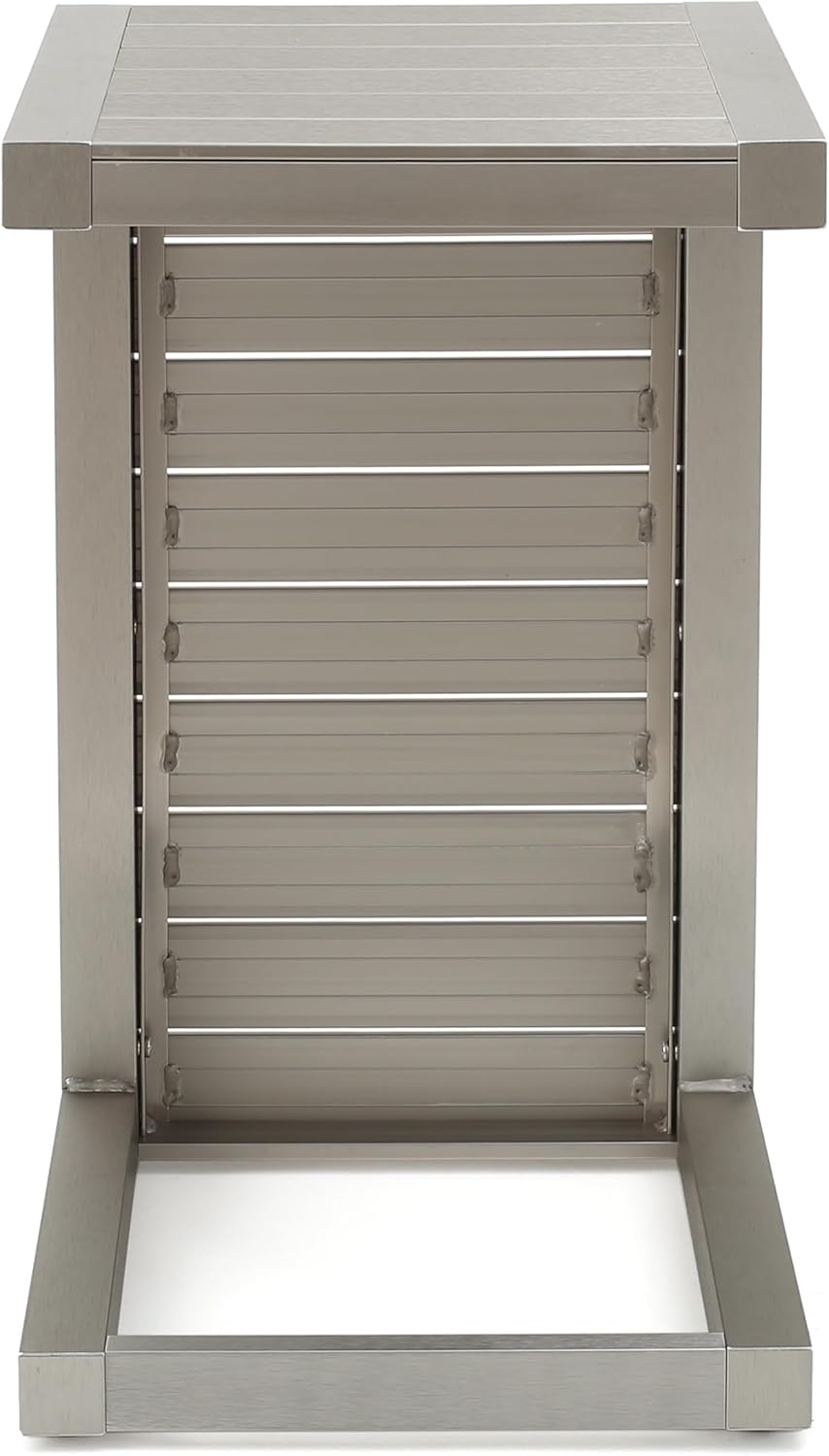 Christopher Knight Home Cape Coral Outdoor Aluminum Club Chairs with Side Tab...
