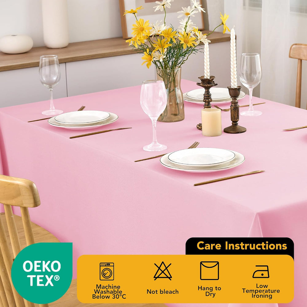 10-Pack Pink Tablecloths for Rectangle Tables, 60 x 102 Inches