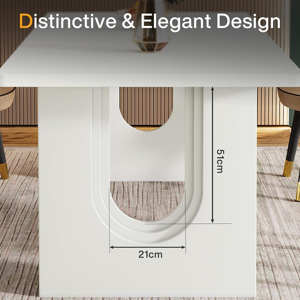 Tribesigns Modern Dining Table for 6 to 8 People, 71" Large Kitchen Dini...