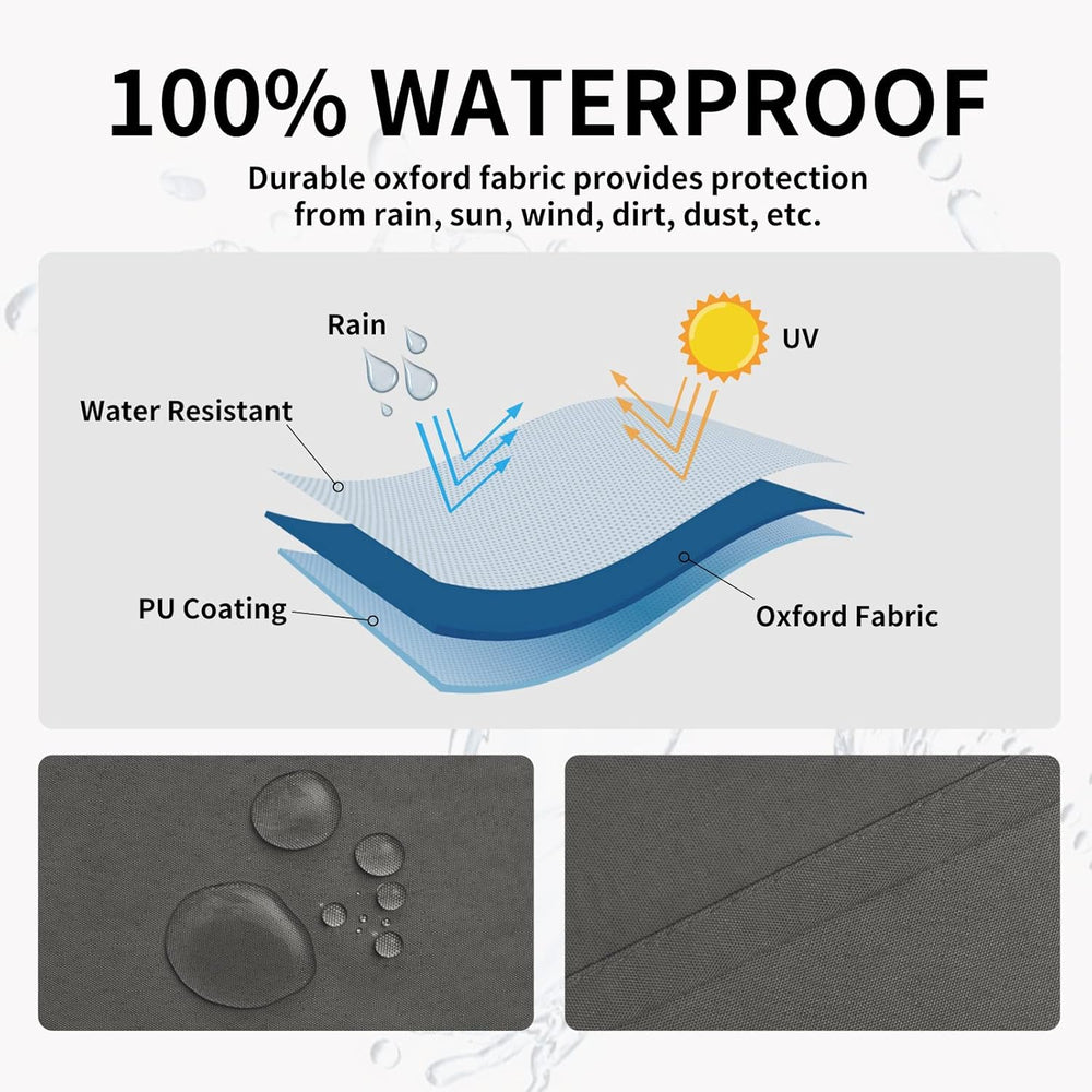 Easy-Going 100% Waterproof Outdoor Curtains 54x96 inch, Dark Grey